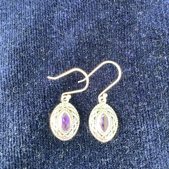 Set of 4 925 sterling silver filigree dangle earrings - Picture 10 of 13